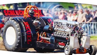 💥🚜💨 Schluckspechtzeraptor knallt und pufft pulsorohr ► Tractor Pulling  Füchtorf 2023 [upl. by Amorete420]