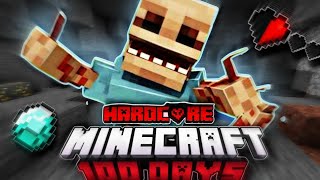 SOBREVIVÍ 100 DÍAS EN MINECRAFT HARDCORE SIN SALIR DE UNA CUEVA [upl. by Rriocard]