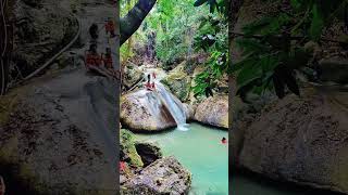 Erawan Waterfalls in Thailand  ទឹកធ្លាក់អេរ៉ាវ៉ាន់ ប្រទេសថៃ [upl. by Atteoj]