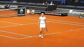 Sarah Gronert receiving game vs Anikó Kapros  Porsche Tennis Grand Prix 2010 Stuttgart [upl. by Jerrome]