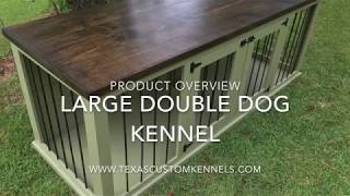 Large Double Dog Kennel  Product Overview  Texas Custom Kennels [upl. by Noemad]