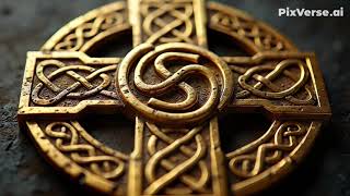 Celtic Cross Celtic Knots Celtic Triskelion Gold [upl. by Nyledam174]