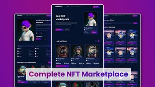 Complete NFT Marketplace Website from Figma to HTML CSS amp vanilla JS [upl. by Chapel]