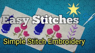 Simple Embroidery DesignsEasy Stitches [upl. by Annoyed]