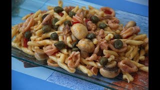 Pasta Funghi e Calamari Tjestenina sa Lignjama Šampinjonima  Sašina kuhinja [upl. by Oys273]