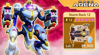 Lacewing With Storm Rack 12 🔥🤩  Mech Arena Impossible Challenge  Mech Arena [upl. by Anstus]