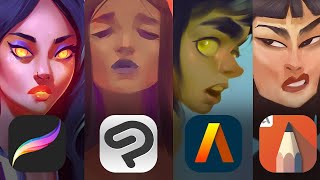 BEST PAINTING APPS FOR THE IPAD [upl. by Inahs]