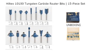 Unboxing Hiltex 10100 Tungsten Carbide Router Bits [upl. by Marciano98]