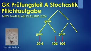 GK Prüfungsteil A Mathe Abi Klausur NRW 2024 Pflichtteil A Stochastik [upl. by Selwyn]