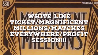 White Line TicketMagnificent MillionsMatches EverywhereProfit Session [upl. by Sixele]