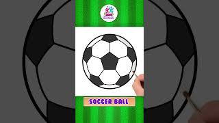 ⚽️ SOCCER BALL Easy Drawing shorts howtodraw [upl. by Nanice214]