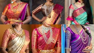 Designer Silk Saree Blouse Designs  25 Amazing Blouse Work Designs For Pattu Sarees [upl. by Eiddal]