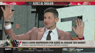 FIRST TAKE  Dan Orlovsky reacts Azeez AlShaair embraces Villain role after NFL uphold suspension [upl. by Skantze]