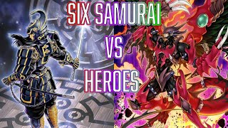 YUGIOH Six Samurai VS Heroes LIVE DUEL [upl. by Selda]