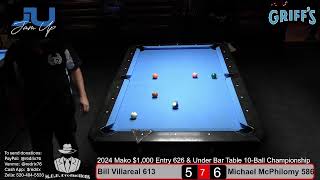 2024 Mako 1000 Entry 626 amp Under Bar Table 10Ball Championship at Griffs Las Vegas [upl. by Ecenahs]