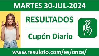 Resultado del sorteo Cupon Diario del martes 30 de julio de 2024 [upl. by Lectra]