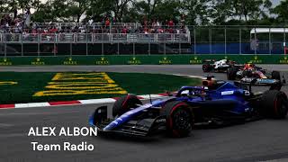 Alex Albons team radio after an intense race and great defending for P7 at the canadiangp f1 [upl. by Suter]