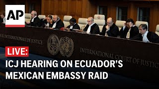 ICJ LIVE Top UN court hearing on Ecuador’s Mexican embassy raid [upl. by Itsirc]