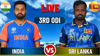 Live India vs Sri Lanka 3rd ODI  IND vs SL Live Cricket match Today [upl. by Rahcir]