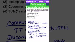 Codominance and Incomplete Dominance I Principle of Inheritance [upl. by Ille626]