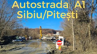 AUTOSTRADA A1 SIBIU  PITEȘTITRONSON 4 Zona tunelului Momaia [upl. by Elmore]