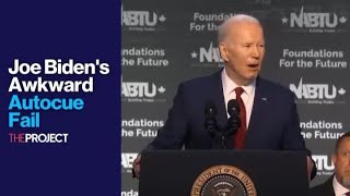 Joe Bidens Embarrassing Teleprompter Fail [upl. by Marchese]