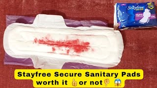 Stayfree Secure Sanitary Pads Worth it 👍or not 👎😱  Sanitary Pads Review [upl. by Podvin]