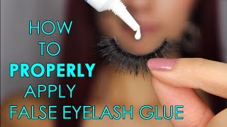 How to PROPERLY Apply False Eyelash Glue ALL ABOUT ADHESIVES Part 1 of 3 [upl. by Sasnak]