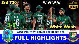 West Indies vs Bangladesh 3rd T20 2024 Full Highlights  WI vs BAN 3rd T20 Highlights 2024 [upl. by Halac]