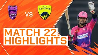 2023 Abu Dhabi T10 Match 22 Highlights New York Strikers vs Team Abu Dhabi  Season 7 [upl. by Gillian]