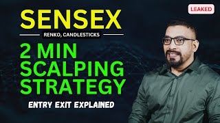 SENSEX 2 MIN SCALPING STRATEGY LEAKED  RENKO CANDLESTICKS  ENTRY EXIT EXPLAINED IN OPTION CHARTS [upl. by Enilrac]