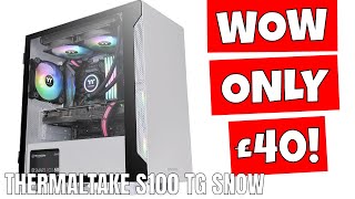 BEST Value MATX Case Thermaltake S100 TG Snow Edition Under £40 [upl. by Newmann123]