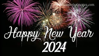 Happy New year 2024 Wishes GIF Animation New Year 2024 Fireworks [upl. by Lansing]