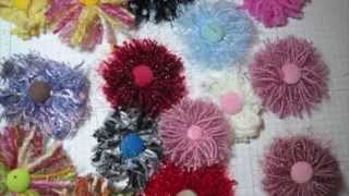 DIYEasy to make Fiber ribbon flowerHandmade flowers Tutorial by SaCrafters [upl. by Center]