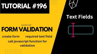 JavaScript Form Validation Text Fields  Web Development Tutorial 196 [upl. by Noived]