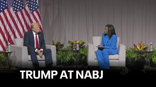 FULL VIDEO Trump answers questions at Black journalists convention NABJ in Chicago  KTVU [upl. by Aihseyn741]