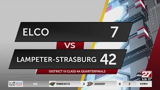 LampeterStrasburg stays unblemished with playoff win over ELCO [upl. by Imnubulo]