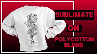 Sublimation on 50 Polyester 50 Cotton Blend Gildan Sweatshirt [upl. by Divad]