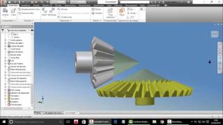 animacion de engranajes conico en Inventor [upl. by Andriana417]