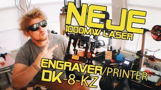 Laser Engraver Printing  NEJE DK8KZ 1000mW  Quick Review [upl. by Daron]