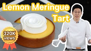 The Best Lemon Meringue Tart recipe  Incredible piping technique [upl. by Ailecara]