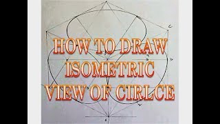 DRAW AN ISOMETRIC CIRCLE Four Center Method [upl. by Amihc]