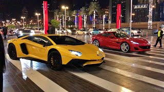 Supercars of Dubai 2020  A Day Of Car Spotting  Brown Ferrari Aventador SV McLaren 570S [upl. by Phelps]