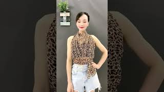 Transforming a Scarf into a Stunning Top shorts fashionstyle topdressdesigns clothhacks msmbm [upl. by Llen]