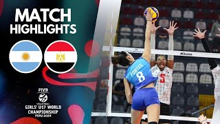 ARGENTINA 🆚 EGIPTO 4K  Highlights  Girls U17 World Championship 2024 [upl. by Neile]