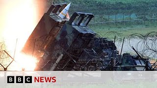 Russia says Ukraine fired USsupplied longrange missiles into country  BBC News [upl. by Adne526]