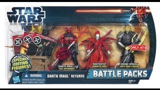 Star Wars Clone Wars Target Darth Maul Returns Battle Pack HD Action Figure Review  wwwflyguynet [upl. by Akiwak]