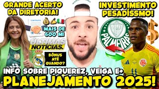 PALMEIRAS ACERTA COM ATACANTE POR 4 ANOS INVESTIMENTO PESADO PARA TER ARIAS INFO SOBRE PIQUEREZ E [upl. by Nanni379]