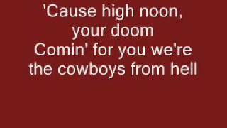 Pantera  Cowboys From Hell Lyrics HQ [upl. by Russon167]