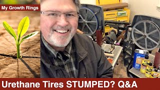 STUMPED QampA Shopsmith Bandsaw Urethane Tire Replacement Solvent for Removing Adhesive Residue [upl. by Therine]